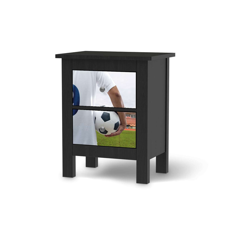 Selbstklebende Folie Footballmania - IKEA Hemnes Kommode 2 Schubladen - schwarz