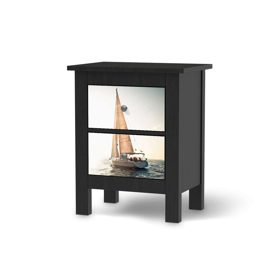 Selbstklebende Folie Freedom - IKEA Hemnes Kommode 2 Schubladen - schwarz