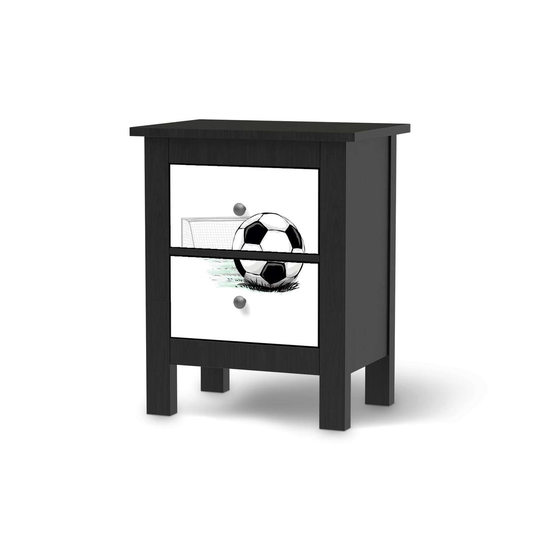 Selbstklebende Folie Freistoss - IKEA Hemnes Kommode 2 Schubladen - schwarz