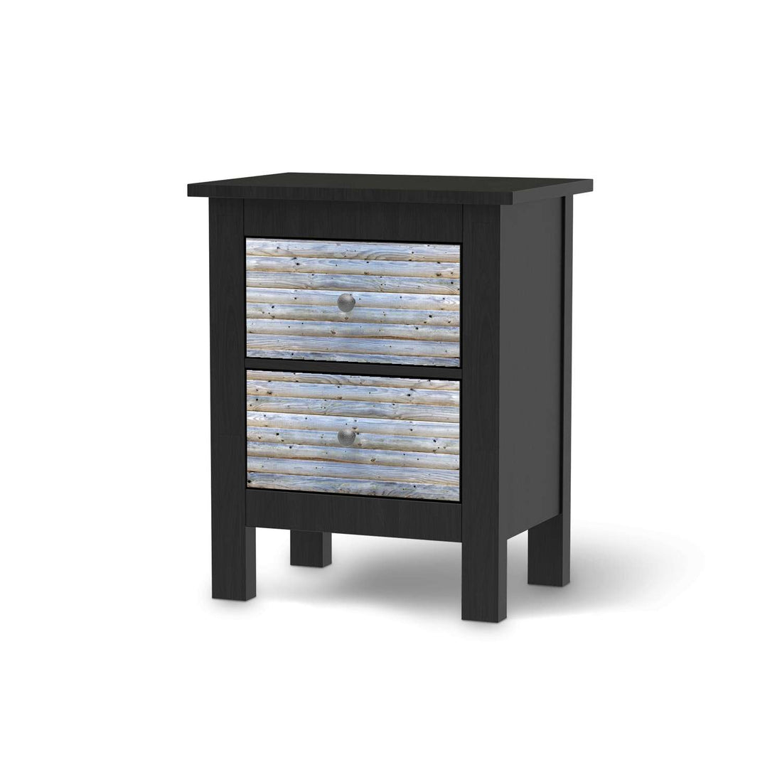 Selbstklebende Folie Greyhound - IKEA Hemnes Kommode 2 Schubladen - schwarz