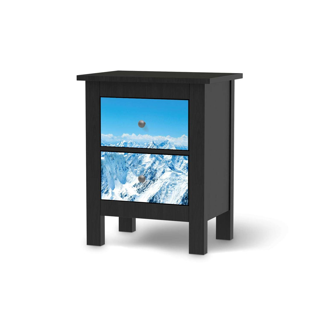 Selbstklebende Folie Himalaya - IKEA Hemnes Kommode 2 Schubladen - schwarz