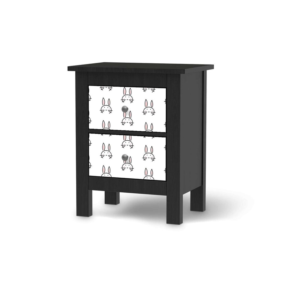 Selbstklebende Folie Hoppel - IKEA Hemnes Kommode 2 Schubladen - schwarz