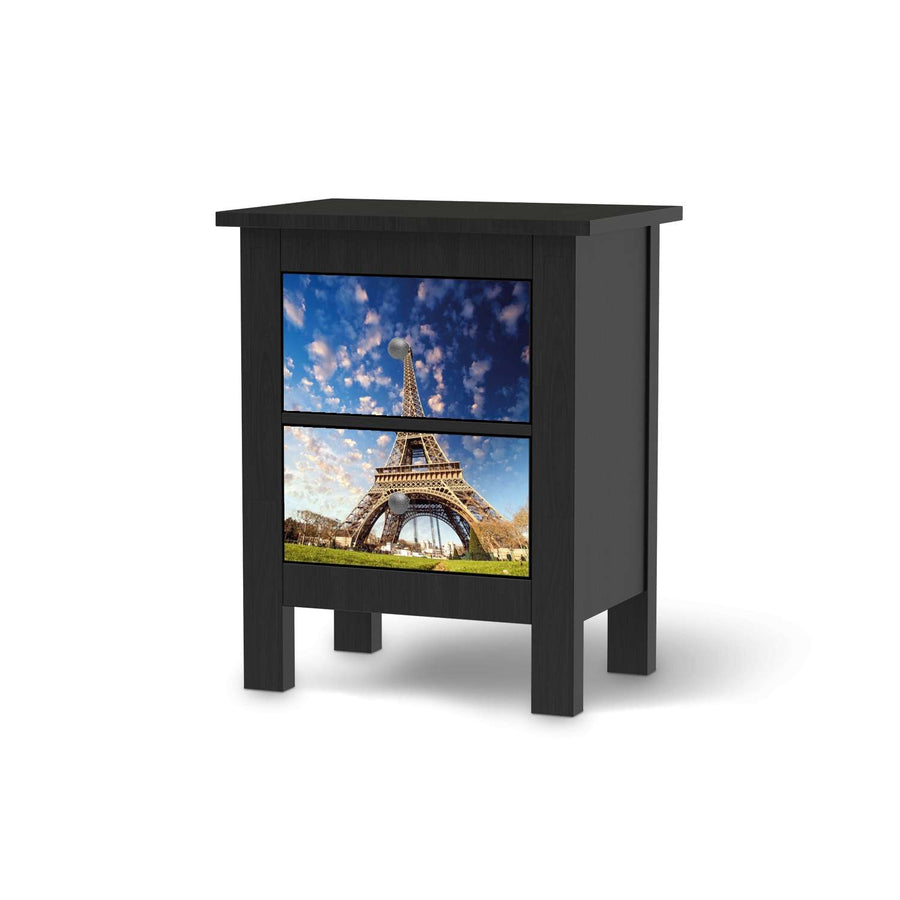 Selbstklebende Folie La Tour Eiffel - IKEA Hemnes Kommode 2 Schubladen - schwarz