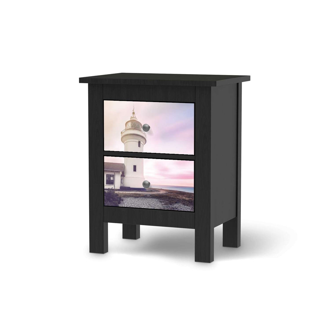 Selbstklebende Folie Lighthouse - IKEA Hemnes Kommode 2 Schubladen - schwarz