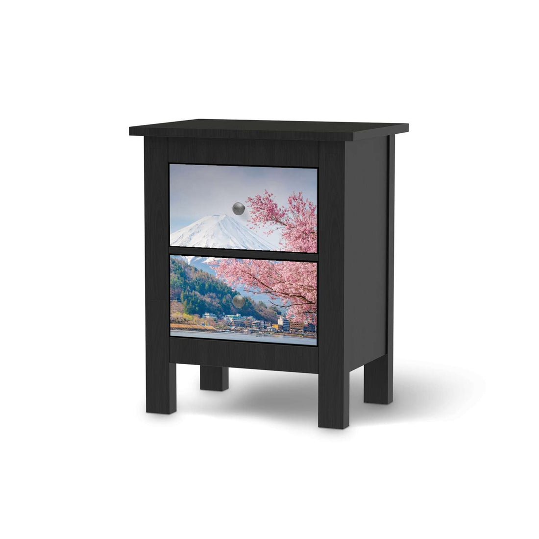 Selbstklebende Folie Mount Fuji - IKEA Hemnes Kommode 2 Schubladen - schwarz
