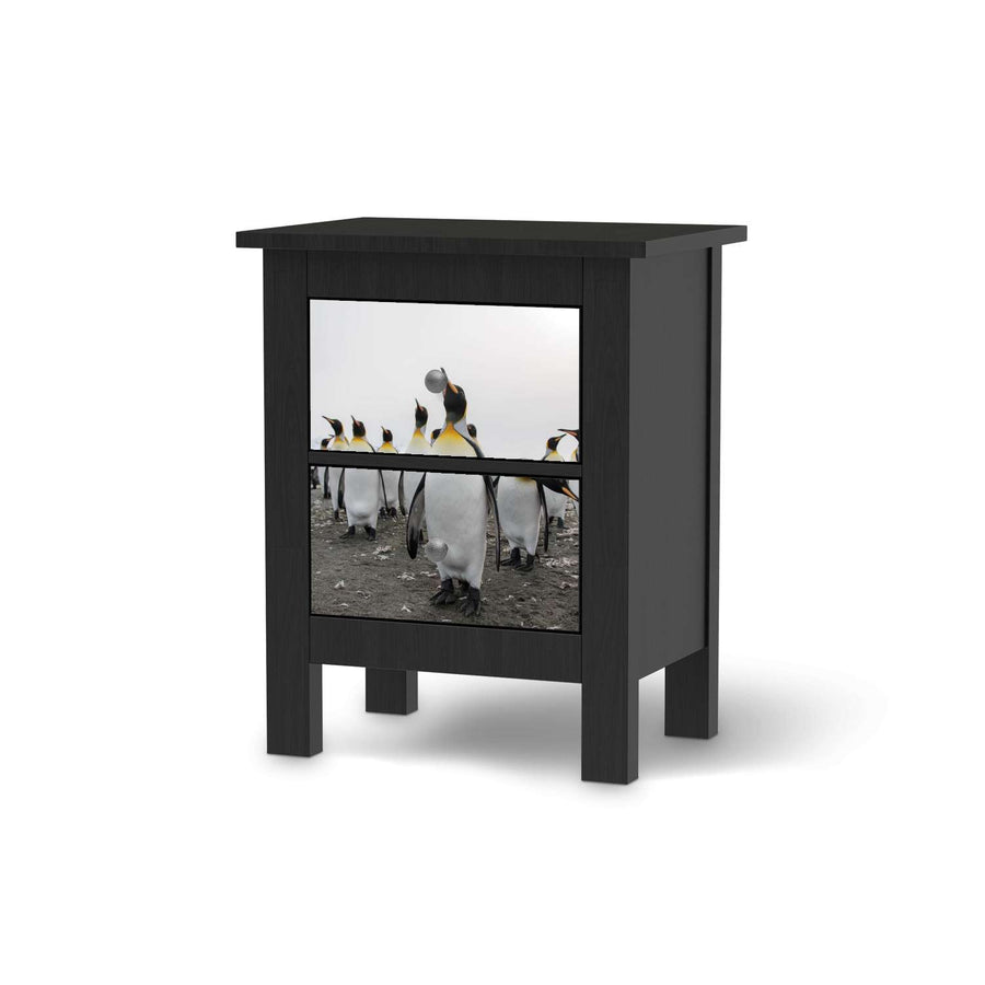 Selbstklebende Folie Penguin Family - IKEA Hemnes Kommode 2 Schubladen - schwarz