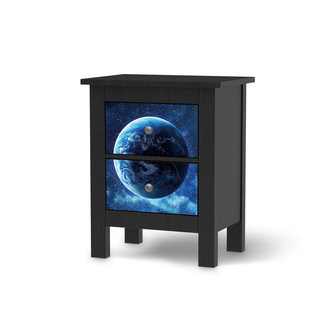 Selbstklebende Folie Planet Blue - IKEA Hemnes Kommode 2 Schubladen - schwarz