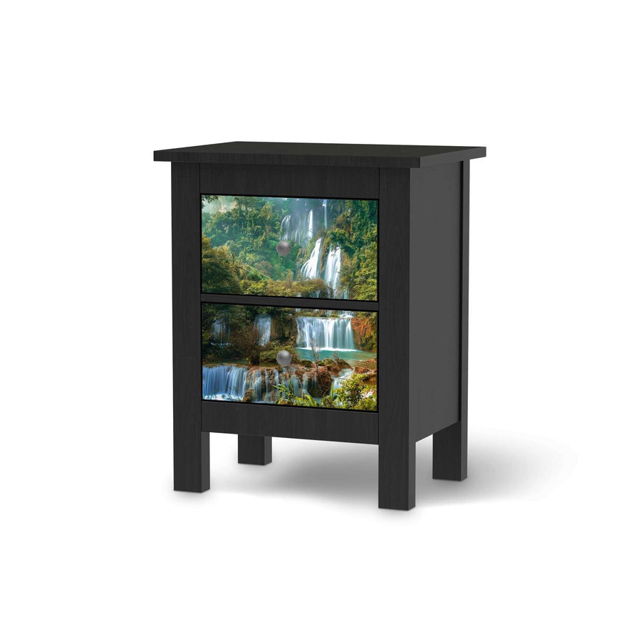 Selbstklebende Folie Rainforest - IKEA Hemnes Kommode 2 Schubladen - schwarz