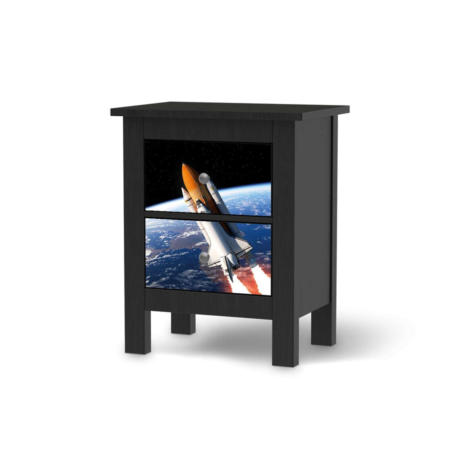 Selbstklebende Folie Space Traveller - IKEA Hemnes Kommode 2 Schubladen - schwarz