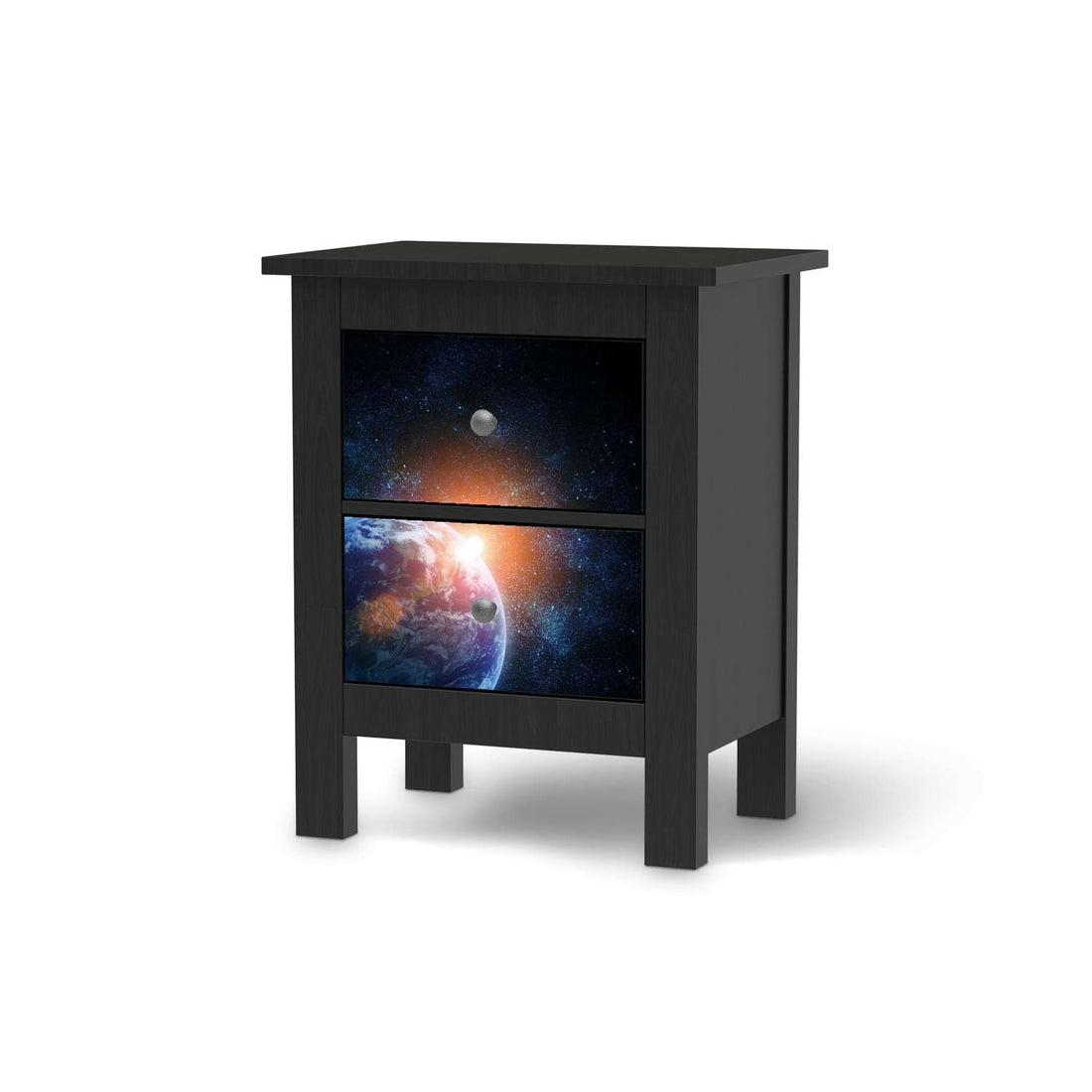 Selbstklebende Folie Sunrise - IKEA Hemnes Kommode 2 Schubladen - schwarz