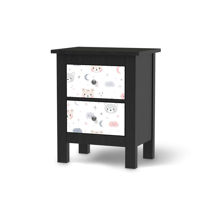 Selbstklebende Folie Sweet Dreams - IKEA Hemnes Kommode 2 Schubladen - schwarz
