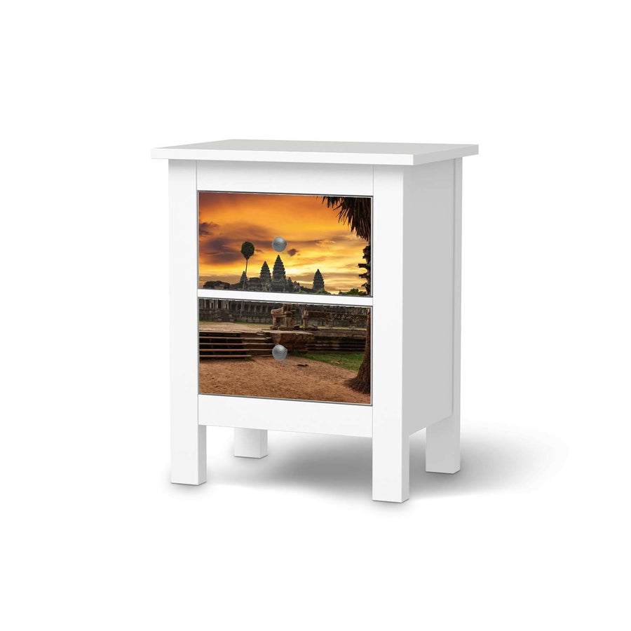 Selbstklebende Folie Angkor Wat - IKEA Hemnes Kommode 2 Schubladen  - weiss