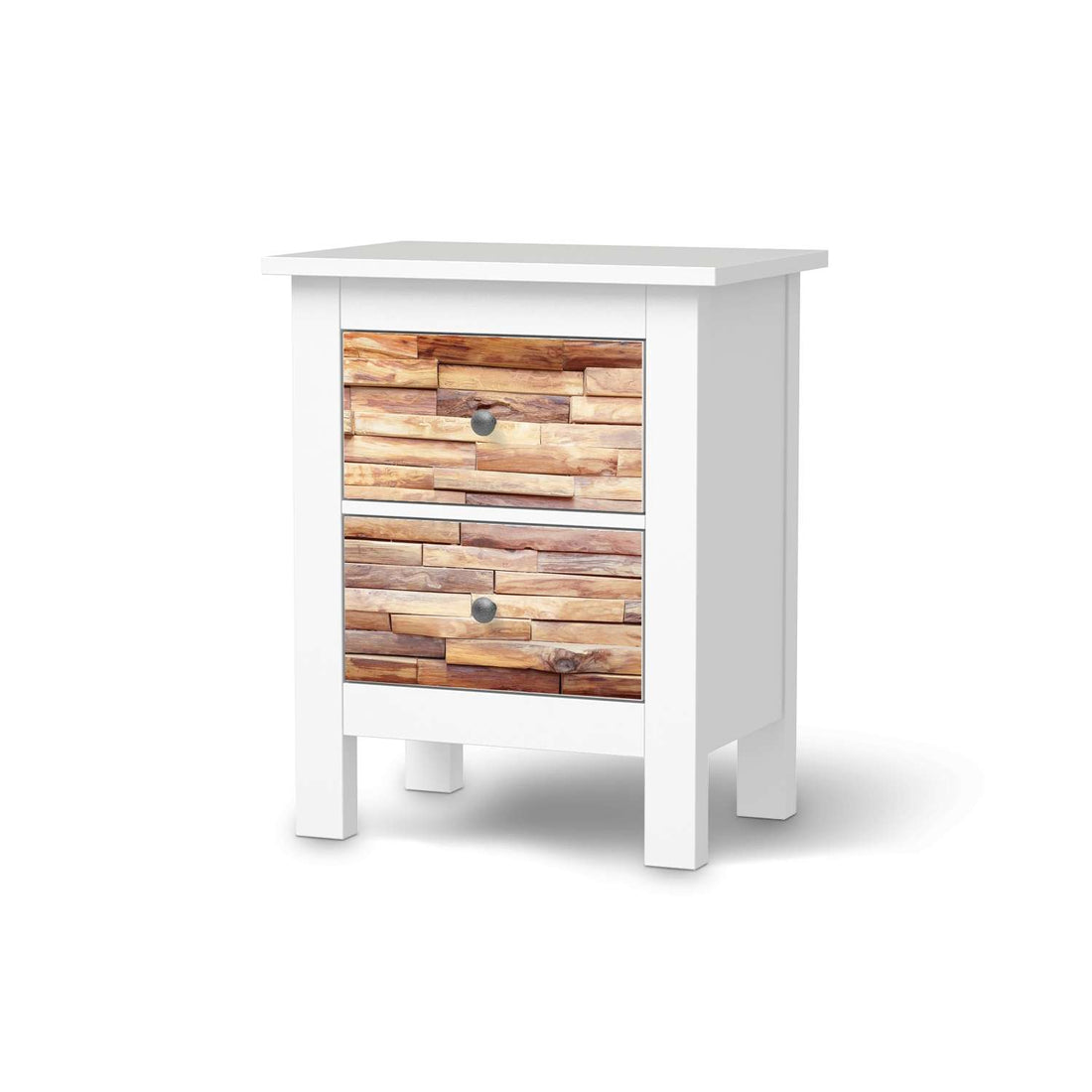 Selbstklebende Folie Artwood - IKEA Hemnes Kommode 2 Schubladen  - weiss
