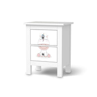 Selbstklebende Folie Baby Unicorn - IKEA Hemnes Kommode 2 Schubladen  - weiss