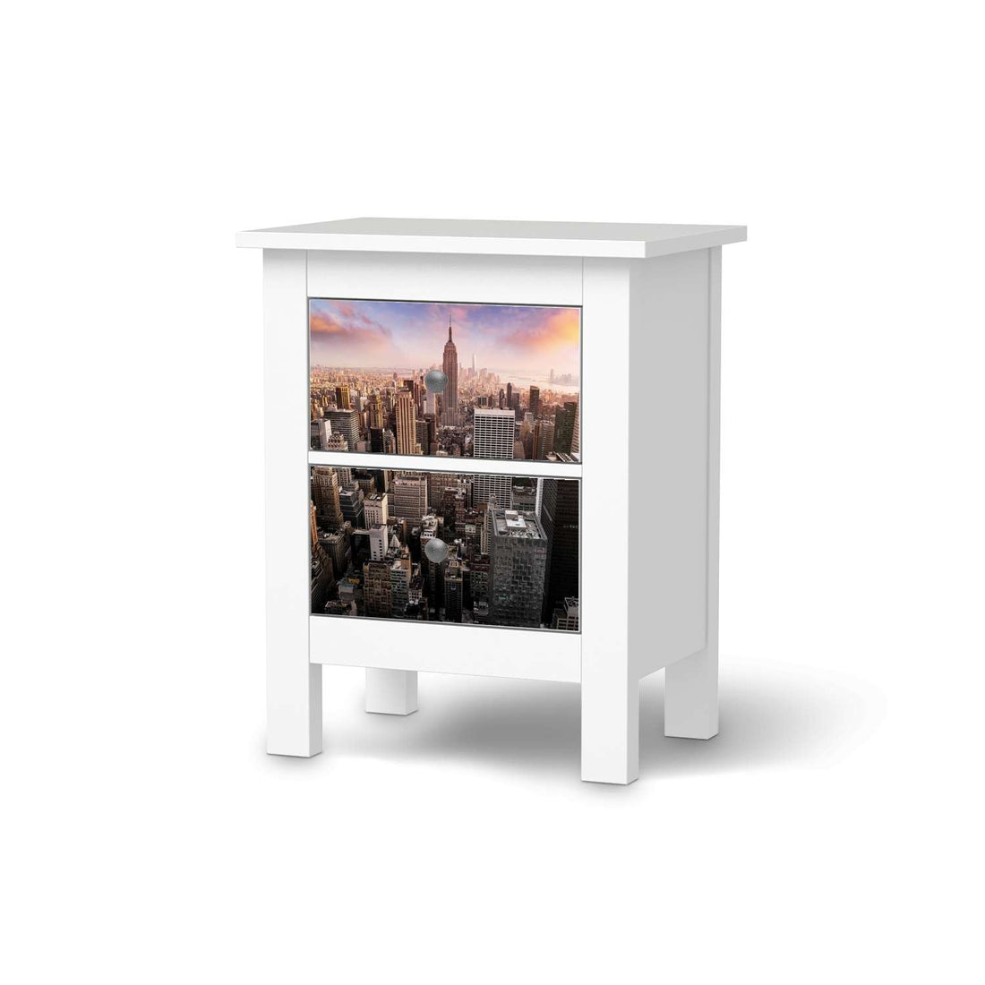 Selbstklebende Folie Big Apple - IKEA Hemnes Kommode 2 Schubladen  - weiss