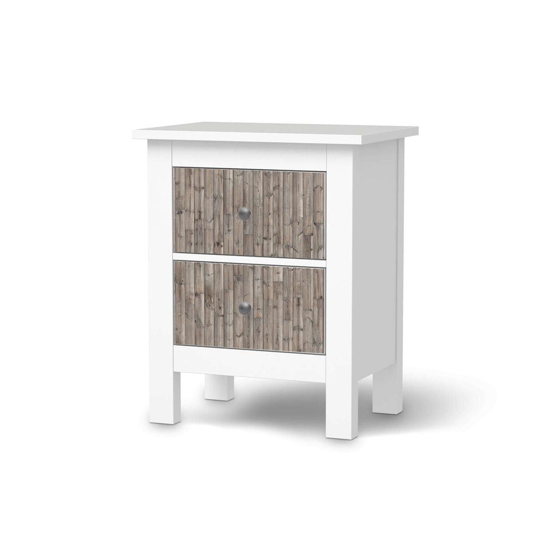 Selbstklebende Folie Dark washed - IKEA Hemnes Kommode 2 Schubladen  - weiss