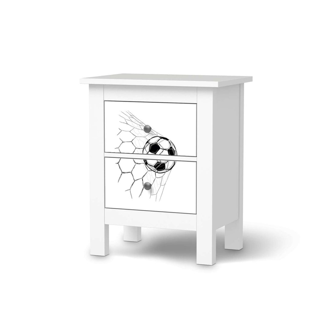 Selbstklebende Folie Eingenetzt - IKEA Hemnes Kommode 2 Schubladen  - weiss