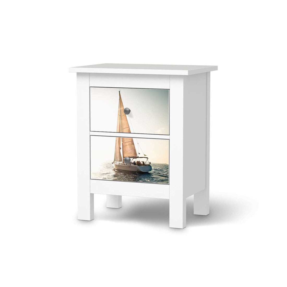 Selbstklebende Folie Freedom - IKEA Hemnes Kommode 2 Schubladen  - weiss