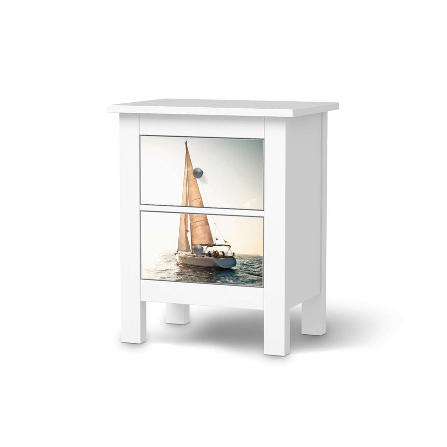 Selbstklebende Folie Freedom - IKEA Hemnes Kommode 2 Schubladen  - weiss