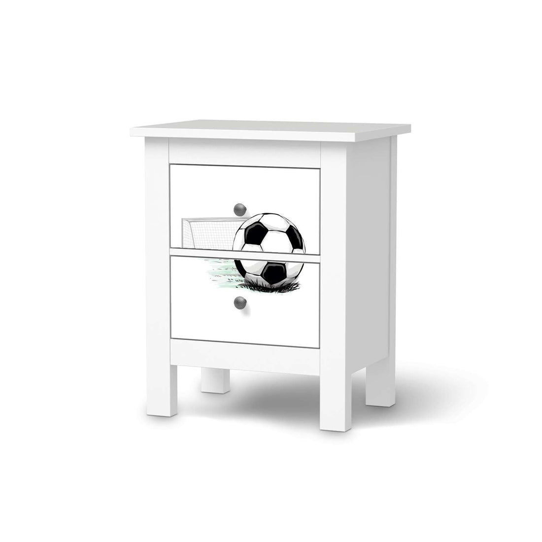 Selbstklebende Folie Freistoss - IKEA Hemnes Kommode 2 Schubladen  - weiss