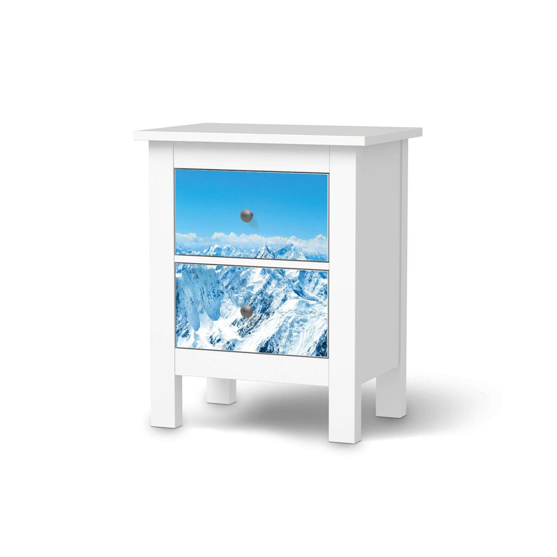 Selbstklebende Folie Himalaya - IKEA Hemnes Kommode 2 Schubladen  - weiss