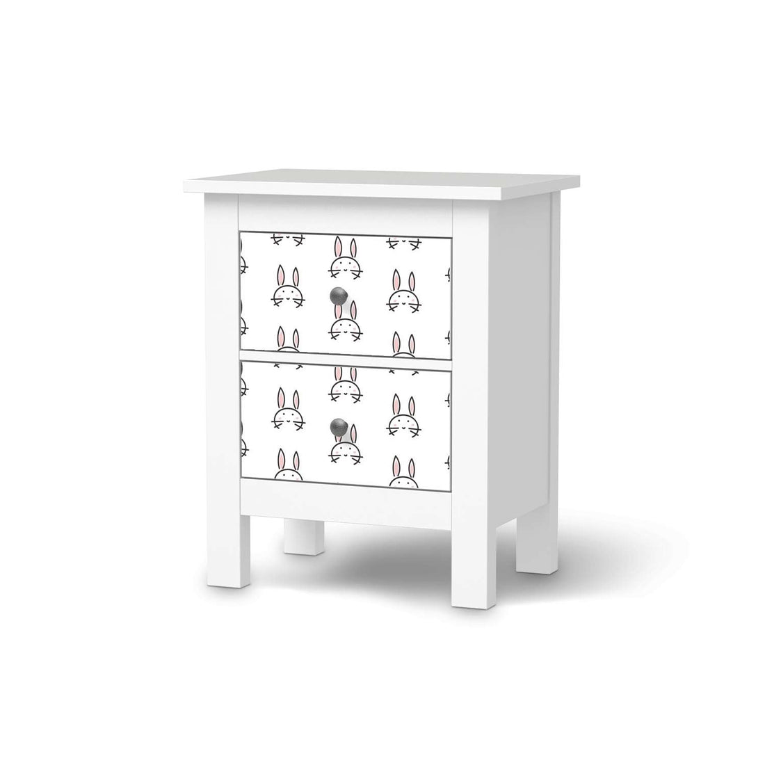 Selbstklebende Folie Hoppel - IKEA Hemnes Kommode 2 Schubladen  - weiss