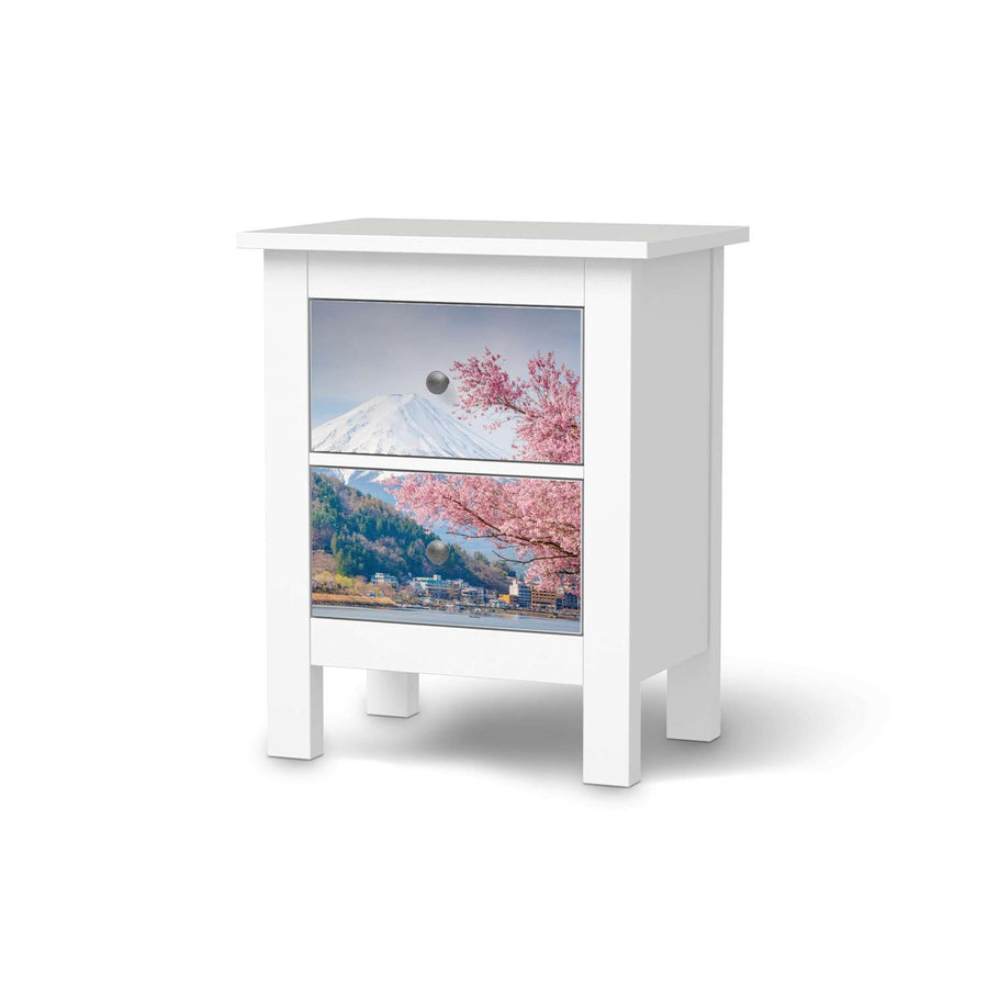 Selbstklebende Folie Mount Fuji - IKEA Hemnes Kommode 2 Schubladen  - weiss