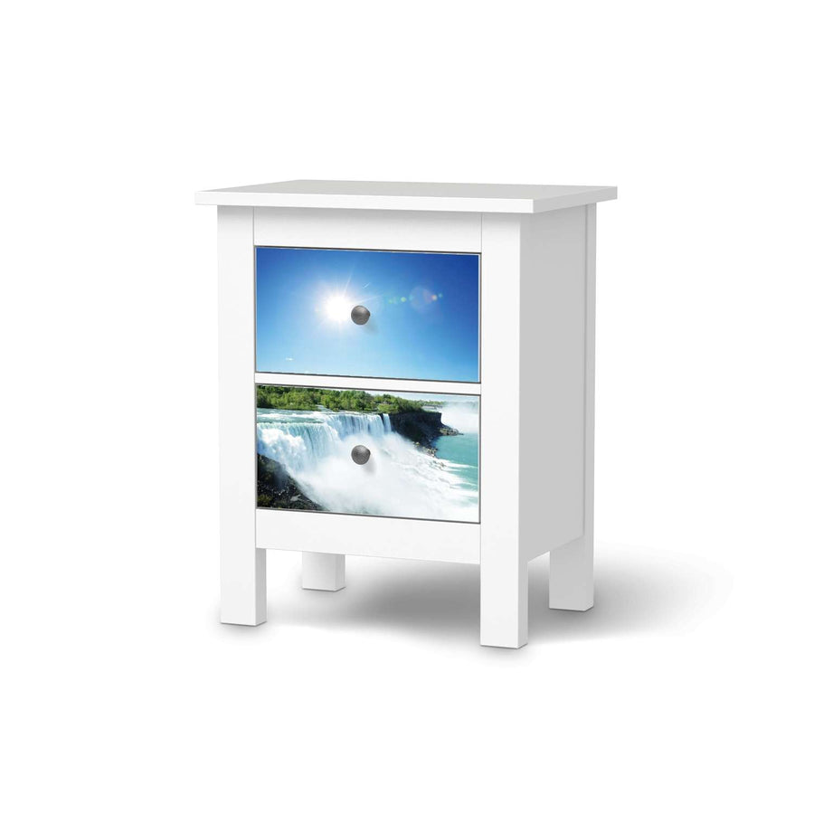 Selbstklebende Folie Niagara Falls - IKEA Hemnes Kommode 2 Schubladen  - weiss