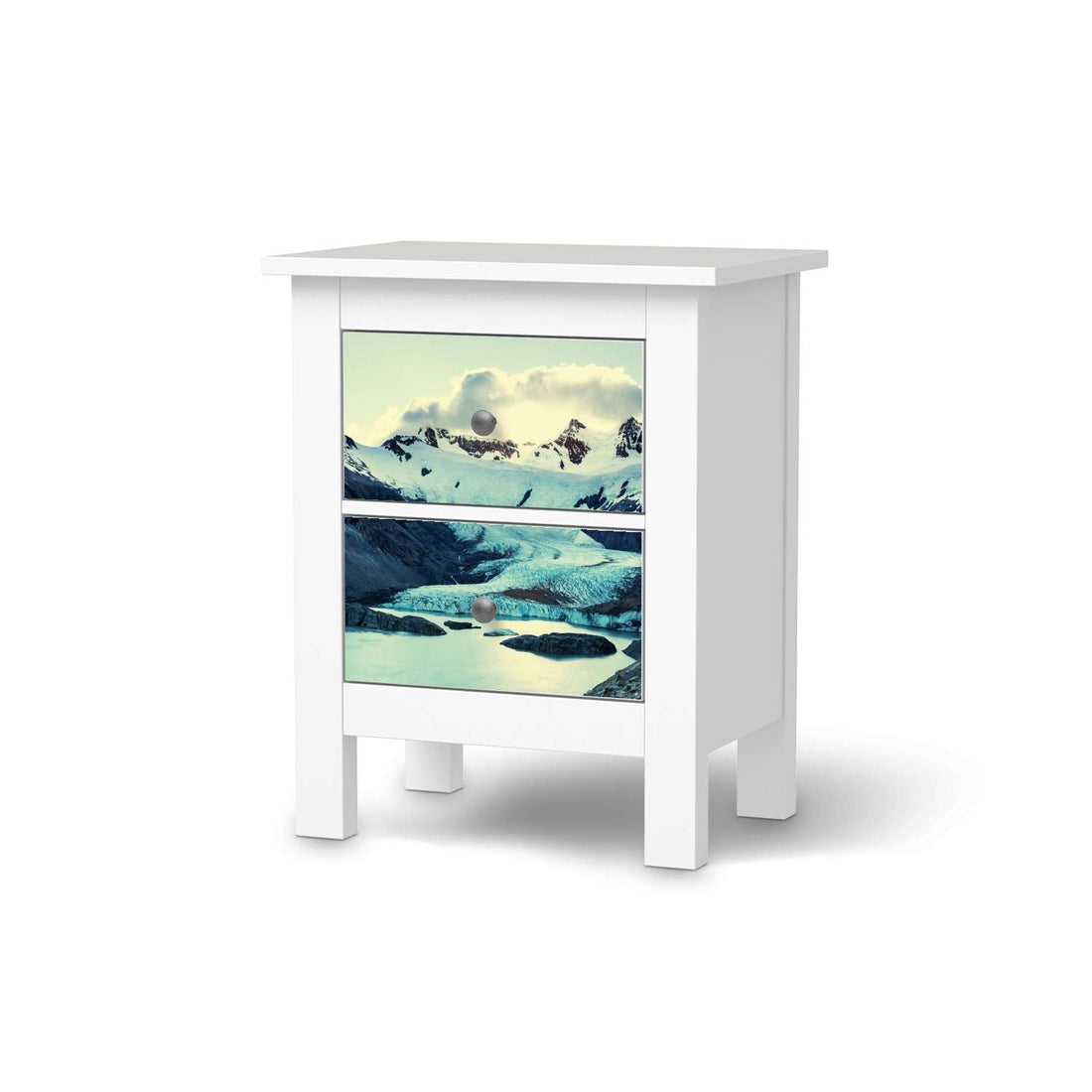 Selbstklebende Folie Patagonia - IKEA Hemnes Kommode 2 Schubladen  - weiss