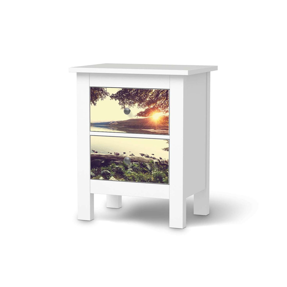 Selbstklebende Folie Seaside Dreams - IKEA Hemnes Kommode 2 Schubladen  - weiss