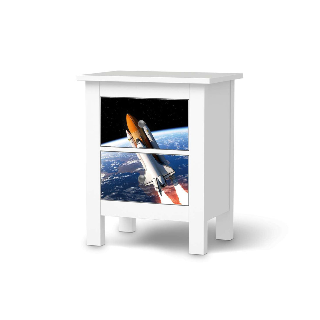 Selbstklebende Folie Space Traveller - IKEA Hemnes Kommode 2 Schubladen  - weiss