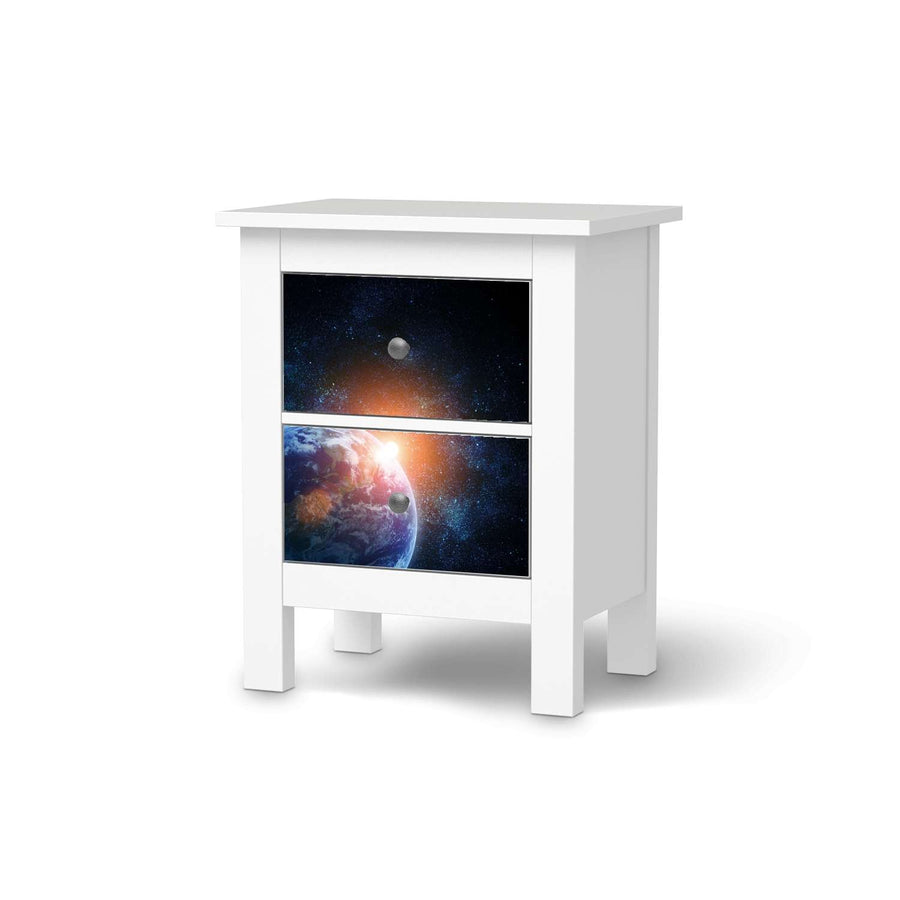 Selbstklebende Folie Sunrise - IKEA Hemnes Kommode 2 Schubladen  - weiss