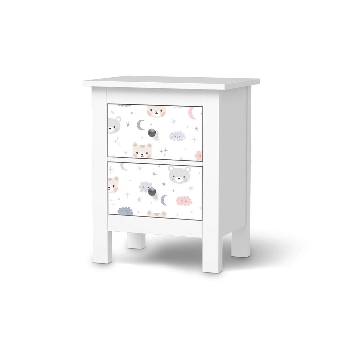 Selbstklebende Folie Sweet Dreams - IKEA Hemnes Kommode 2 Schubladen  - weiss