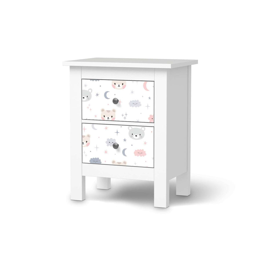 Selbstklebende Folie Sweet Dreams - IKEA Hemnes Kommode 2 Schubladen  - weiss