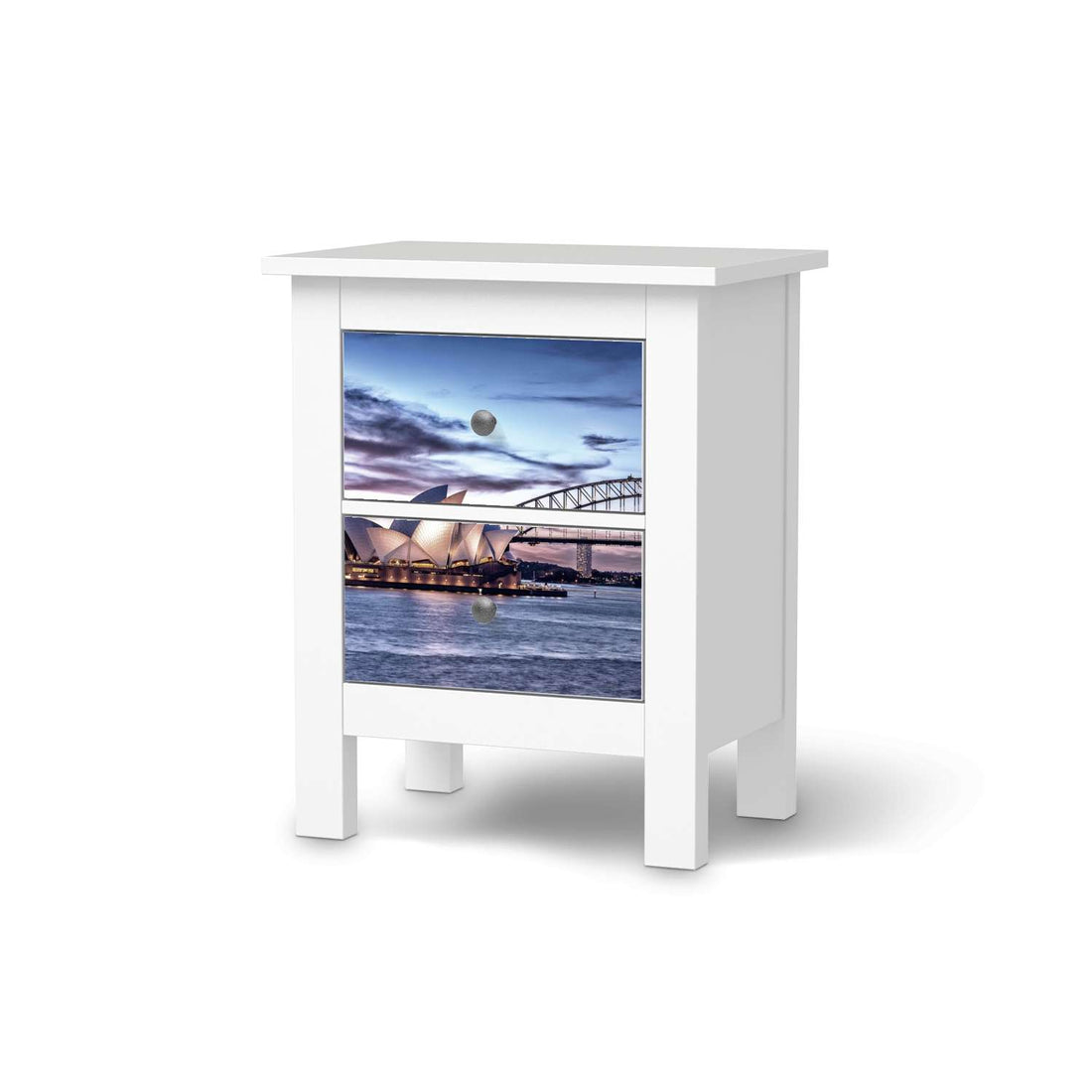 Selbstklebende Folie Sydney - IKEA Hemnes Kommode 2 Schubladen  - weiss