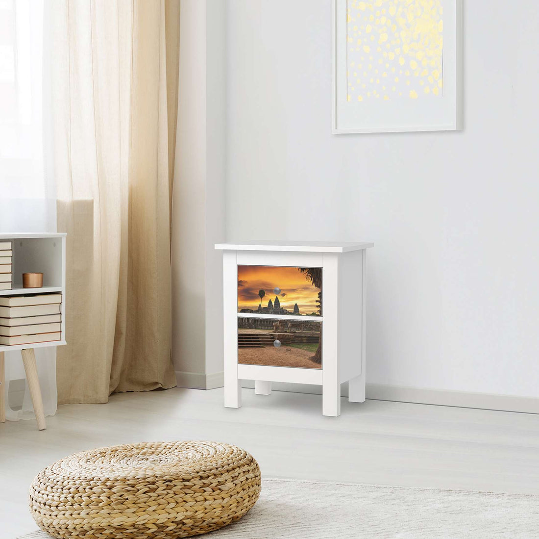 Selbstklebende Folie Angkor Wat - IKEA Hemnes Kommode 2 Schubladen - Wohnzimmer