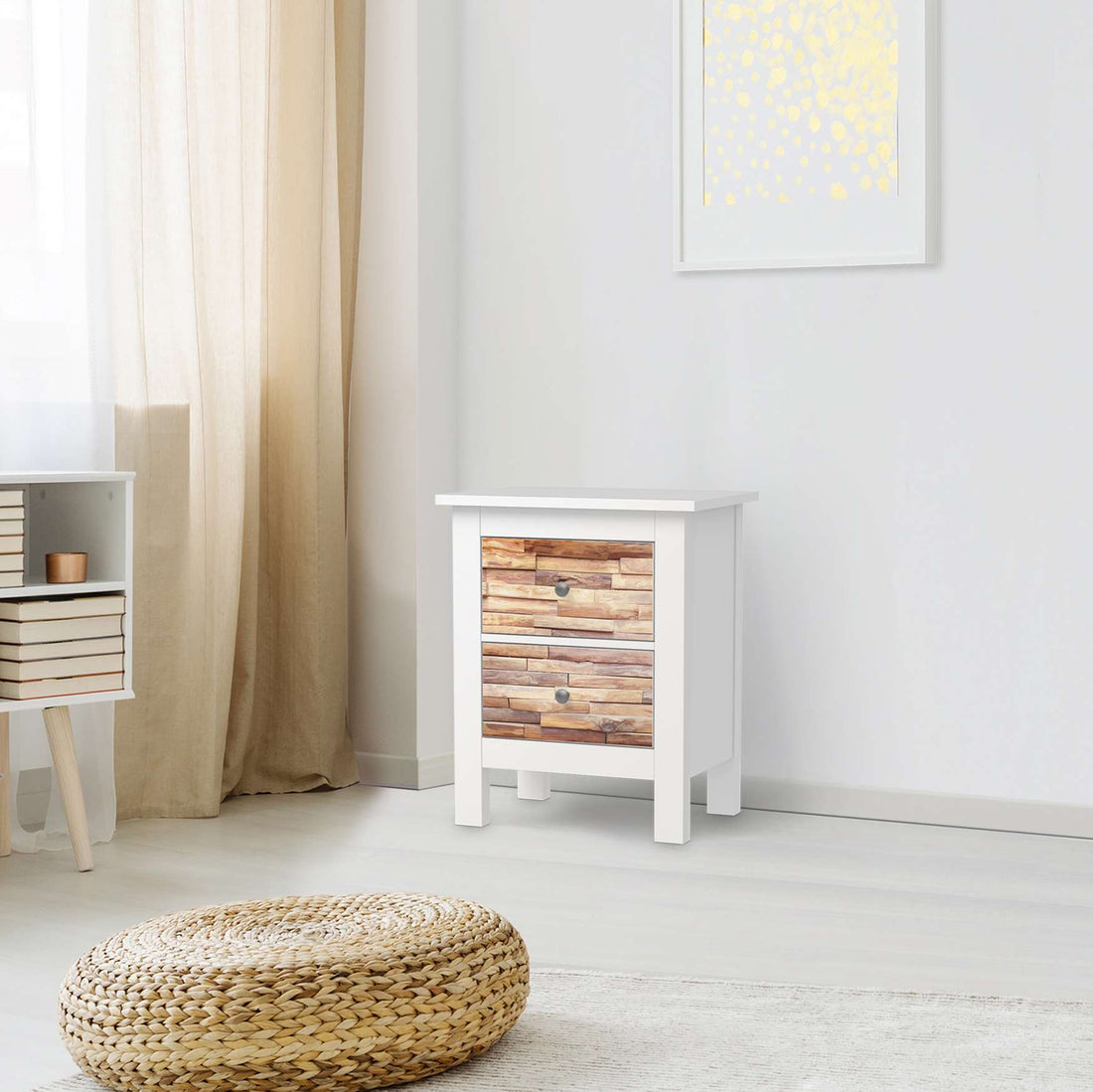 Selbstklebende Folie Artwood - IKEA Hemnes Kommode 2 Schubladen - Wohnzimmer