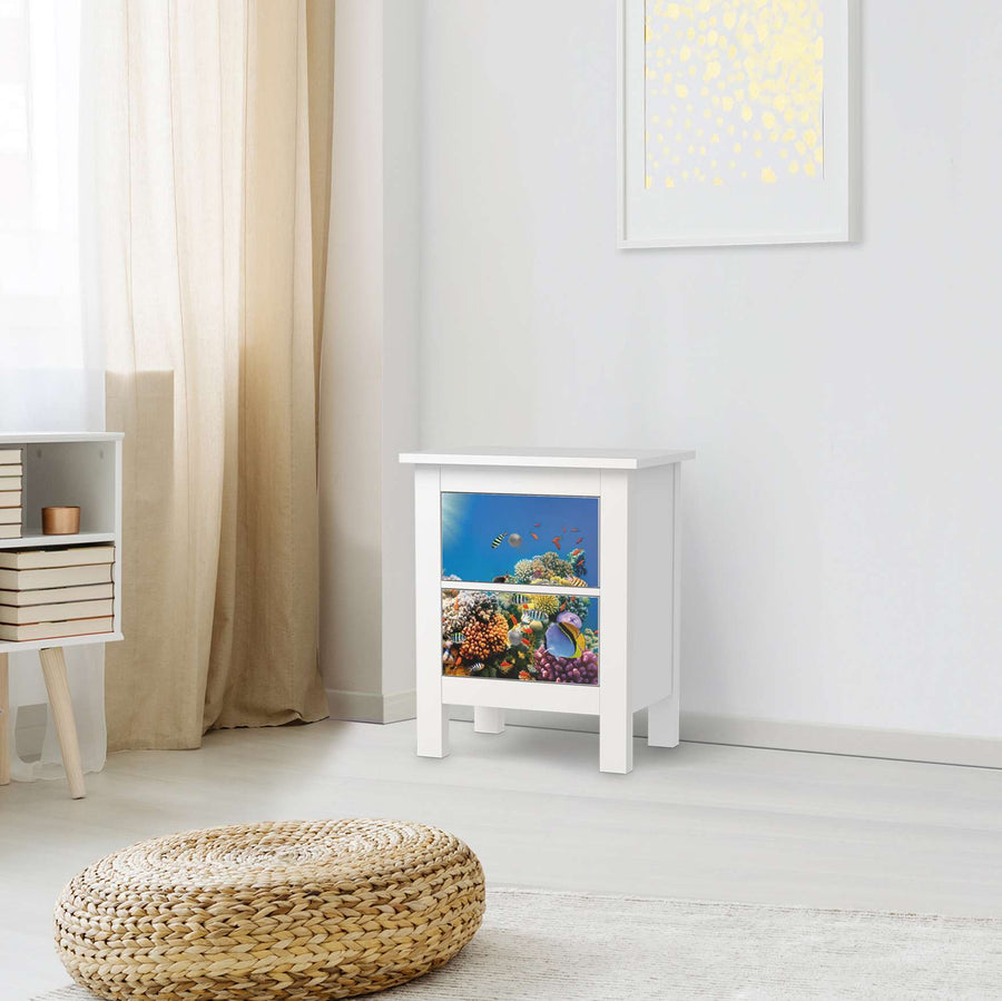 Selbstklebende Folie Coral Reef - IKEA Hemnes Kommode 2 Schubladen - Wohnzimmer