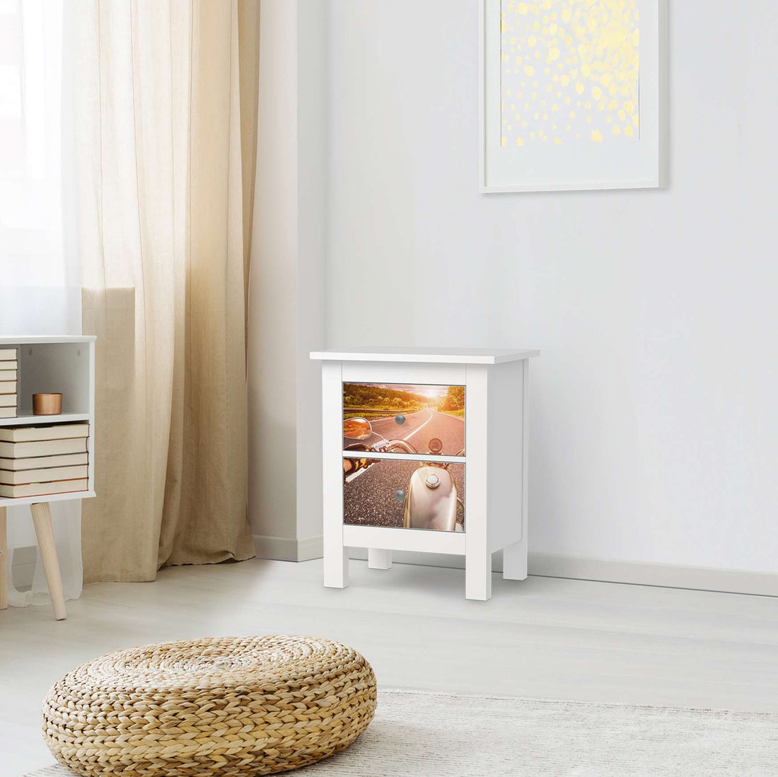 Selbstklebende Folie Easy Rider - IKEA Hemnes Kommode 2 Schubladen - Wohnzimmer