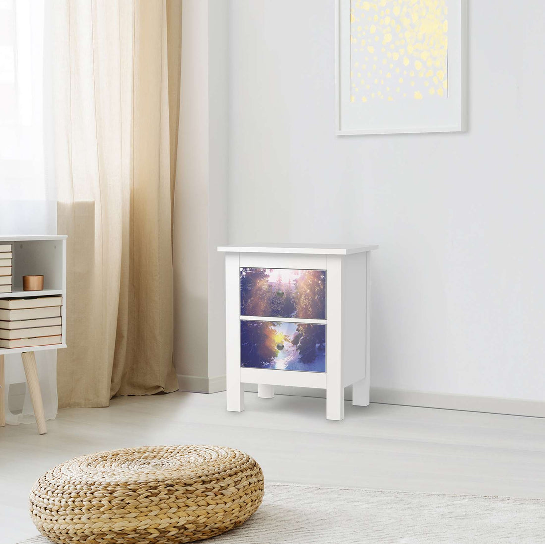 Selbstklebende Folie Lichtflut - IKEA Hemnes Kommode 2 Schubladen - Wohnzimmer