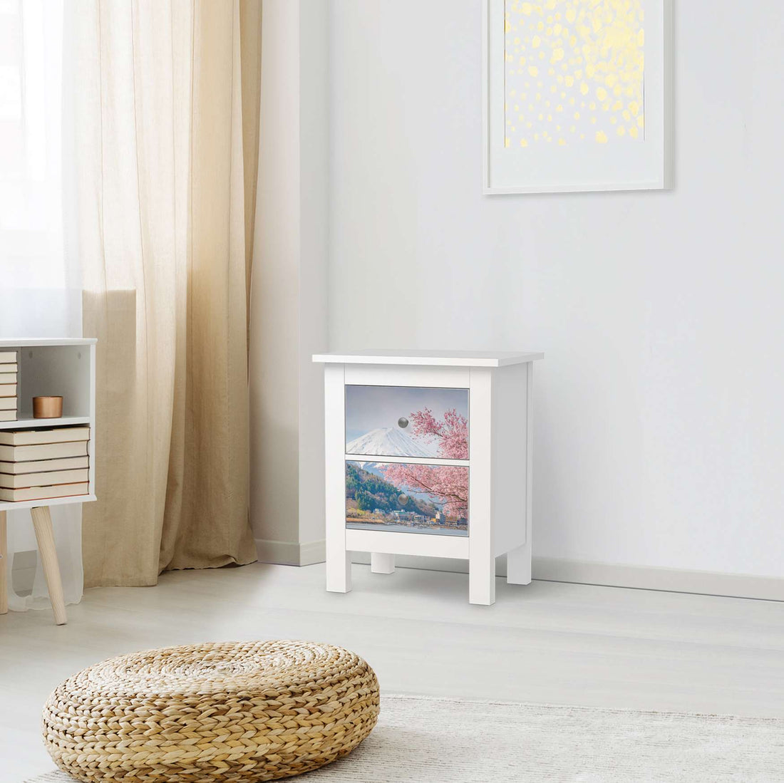 Selbstklebende Folie Mount Fuji - IKEA Hemnes Kommode 2 Schubladen - Wohnzimmer