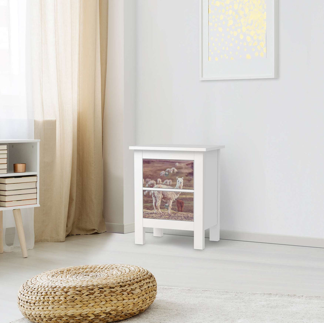 Selbstklebende Folie Pako - IKEA Hemnes Kommode 2 Schubladen - Wohnzimmer