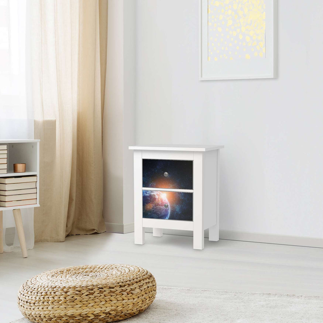 Selbstklebende Folie Sunrise - IKEA Hemnes Kommode 2 Schubladen - Wohnzimmer