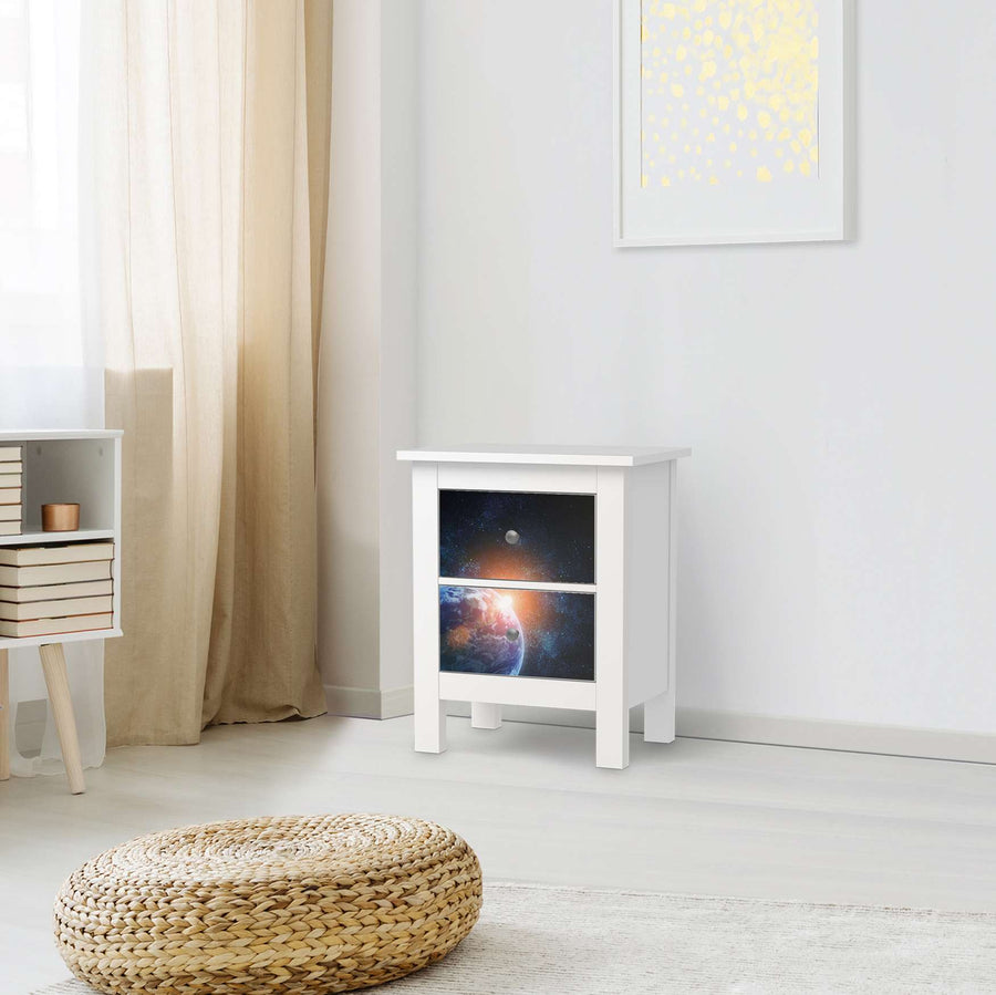 Selbstklebende Folie Sunrise - IKEA Hemnes Kommode 2 Schubladen - Wohnzimmer