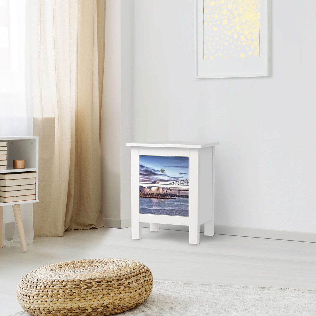 Selbstklebende Folie Sydney - IKEA Hemnes Kommode 2 Schubladen - Wohnzimmer