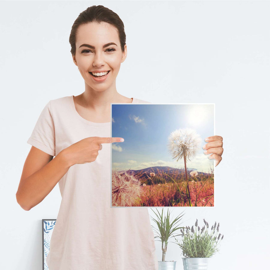 Selbstklebende Folie Dandelion - IKEA Kallax Regal 1 Türe - Folie