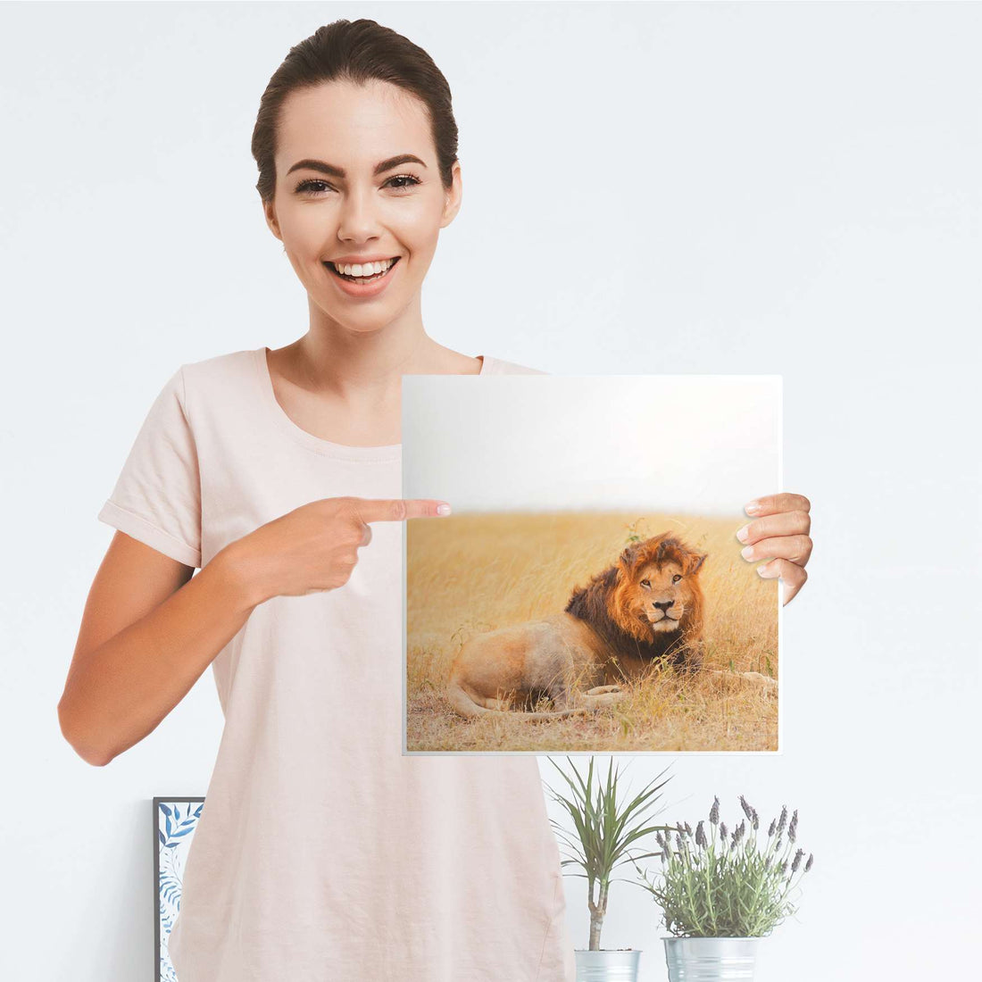 Selbstklebende Folie Lion King - IKEA Kallax Regal 1 Türe - Folie