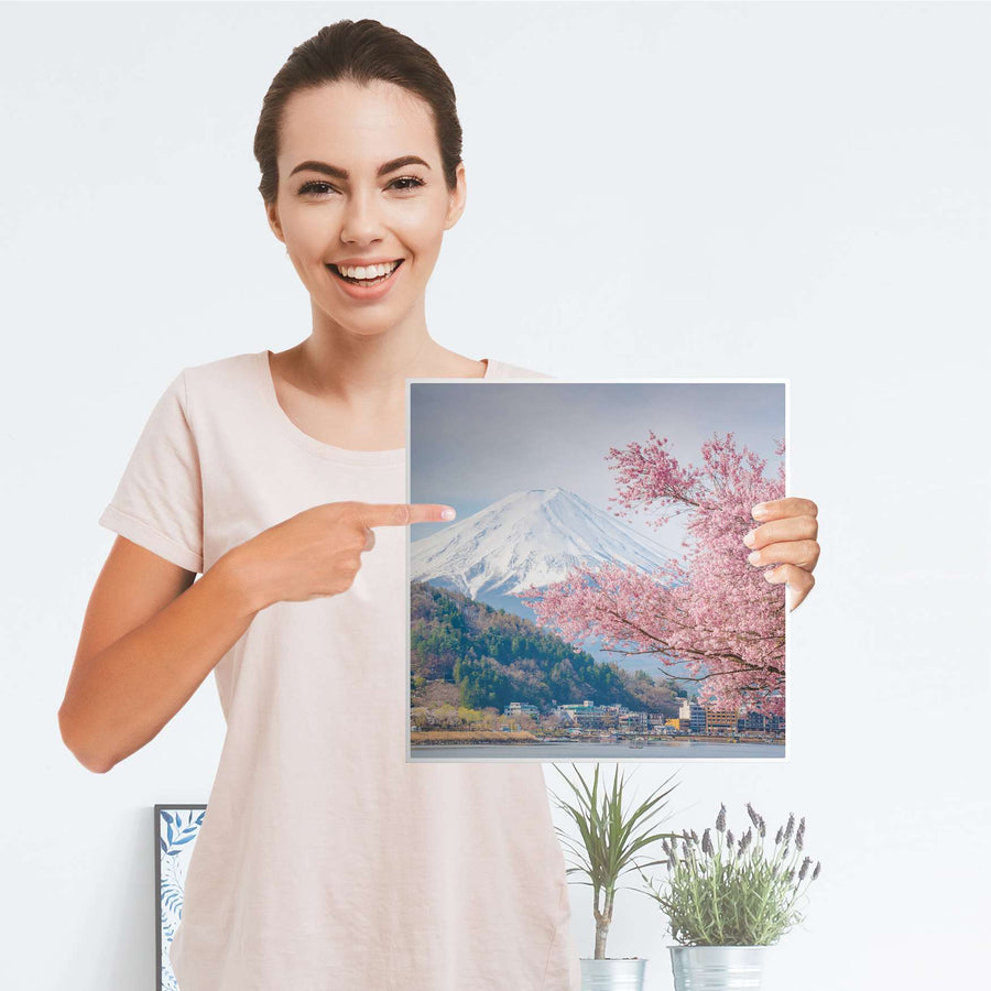 Selbstklebende Folie Mount Fuji - IKEA Kallax Regal 1 Türe - Folie