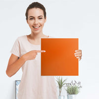 Selbstklebende Folie Orange Dark - IKEA Kallax Regal 1 Türe - Folie