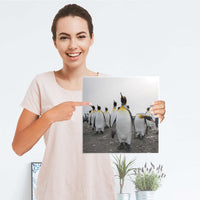 Selbstklebende Folie Penguin Family - IKEA Kallax Regal 1 Türe - Folie